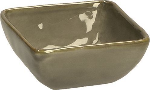 NPC Polska Rose&Tulipani Zestaw 6 kwadratowych miseczek z kamionki 8 cm szaro-brązowe