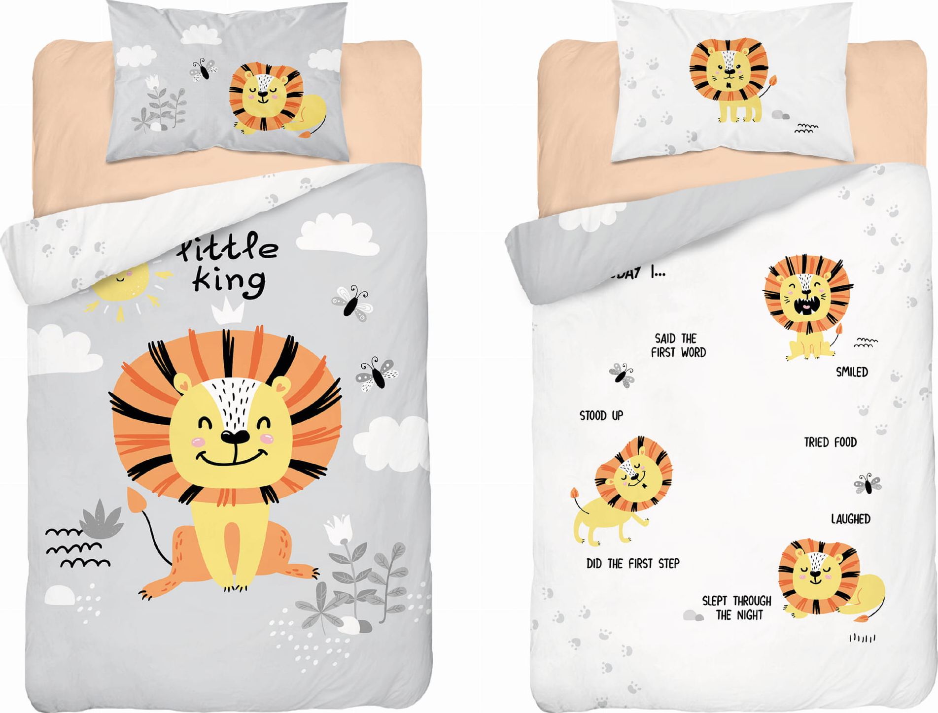 Detexpol Pościel 100x135 bambusowa 2-el. Lew szary 3524 B Detexpol