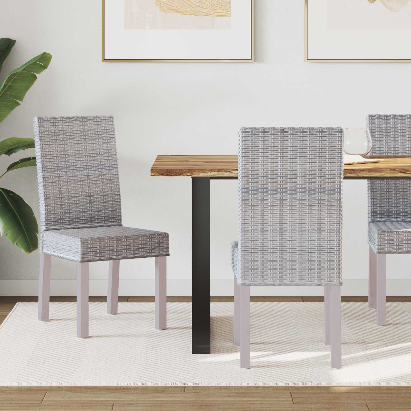 vidaXL Krzesło stołowe 2 pcs Białe pranie 45 x 54 x 93 cm