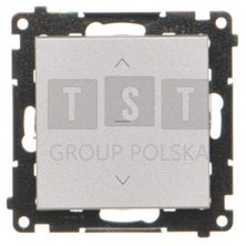 TZP1K.01/143 Simon 55 Przycisk roletowy (moduł) 10 A, 250 V~, szybkozłącza Aluminium mat TZP1K.01/143