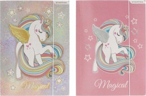 Starpak TECZKA Z GUMKA PAP A4 UNICORN STK FOL 10/100
