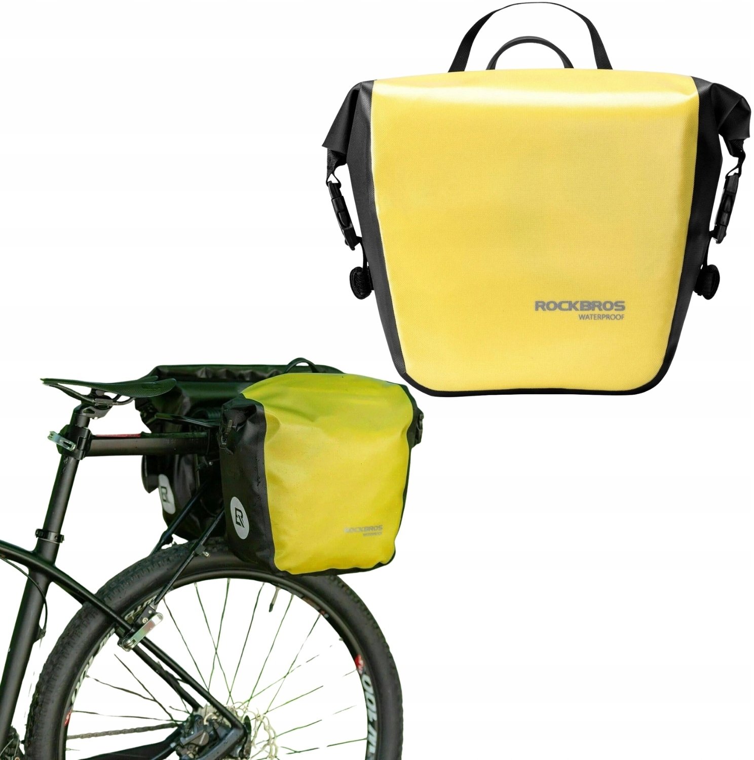 RockBros Sakwa rowerowa Rockbros AS-003-1Y z paskiem na ramię montaż przód/tył 10-14l - żółta