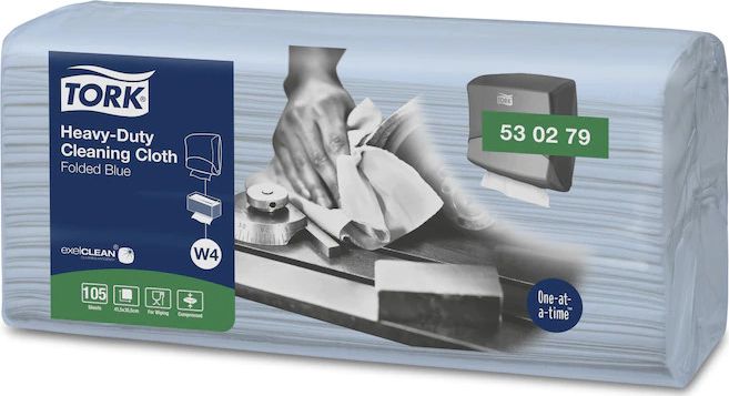 Tork Tork 530279 - Czyściwo włókninowe w odcinkach, wielorazowe, niebieskie - 105 sztuk