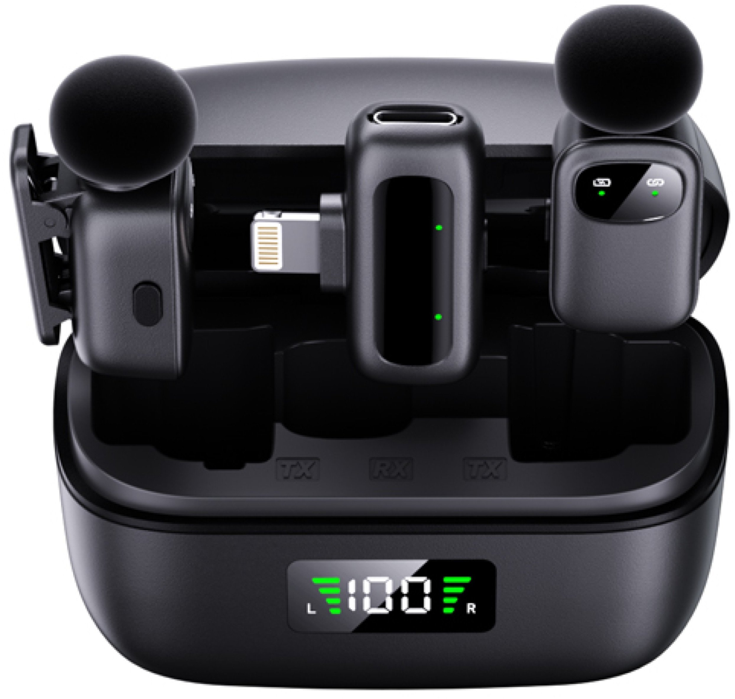 2x MIKROFON BEZPRZEWODOWY KRAWATOWY DO IPHONE TELEFONU KOMPUTERA USB-C