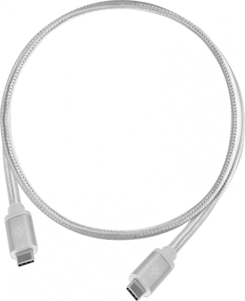 Kabel USB SilverStone USB-C - USB-C 1 m Biały (52037)