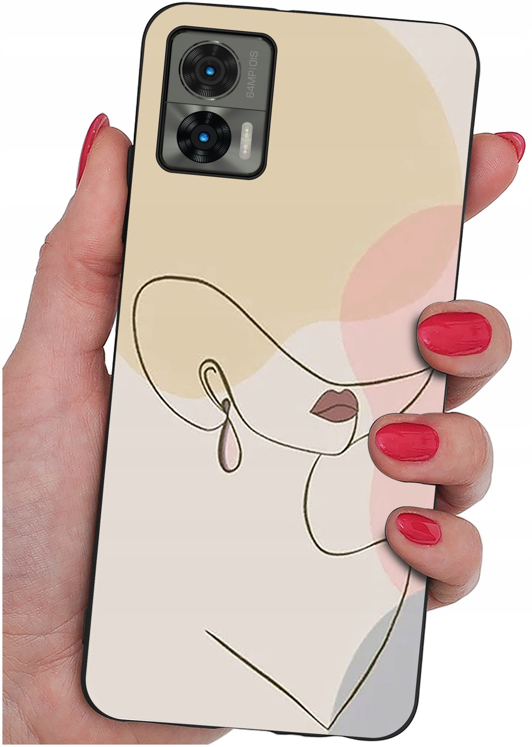 krainaGSM Etui do Motorola Moto Edge 30 Neo wzory | SILIKONOWE MATT CASE + SZKŁO 9H