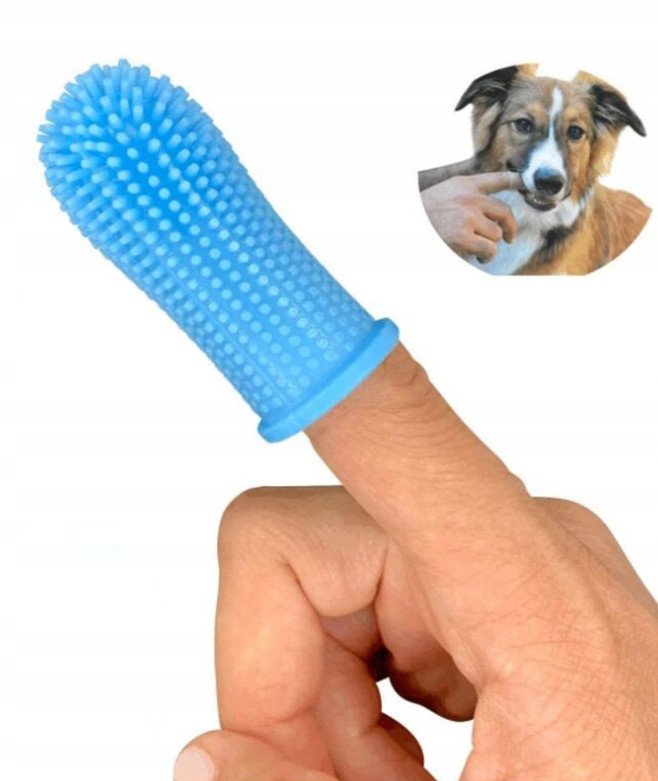 SILIKONOWY Czyścik do mycia ZĘBÓW DLA ZWIERZĄT PSÓW KOTÓW Szczoteczka