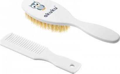 Akuku Szczotka z Naturalnego Włosia + Grzebień