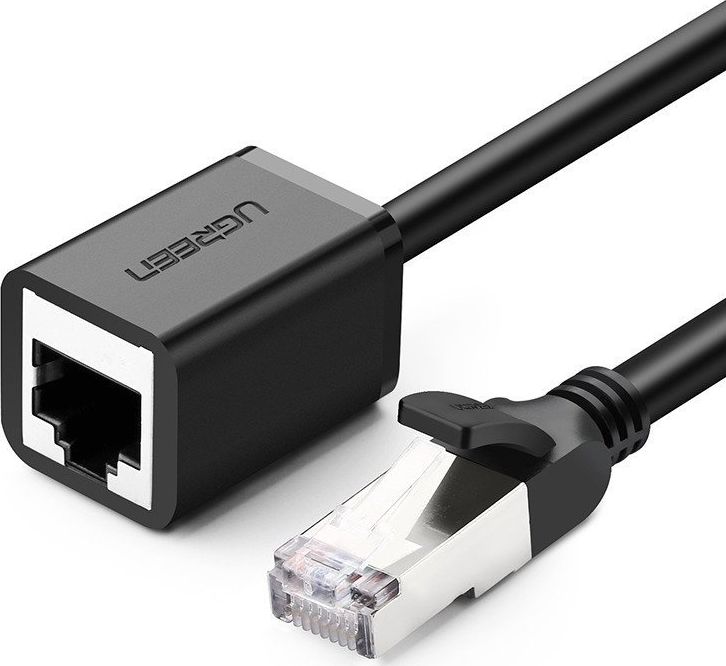 Ugreen Kabel sieciowy UGREEN przedłużacz Ethernet RJ45, Cat. 6, FTP, z metalową wtyczną 3m, (czarny)