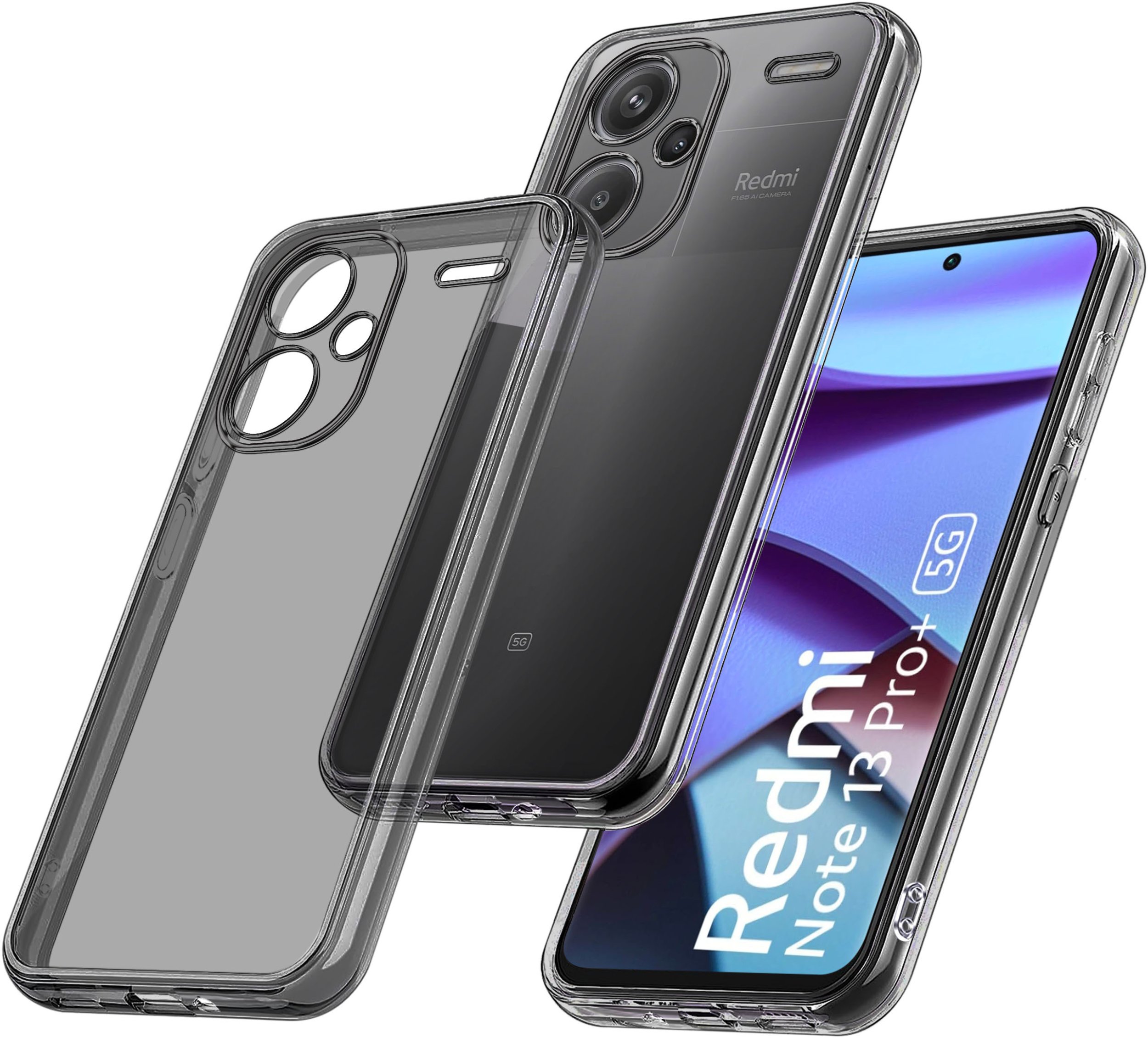 Etui do Xiaomi Redmi Note 13 Pro+ Plus WZMACNIANE 360 CLEAR