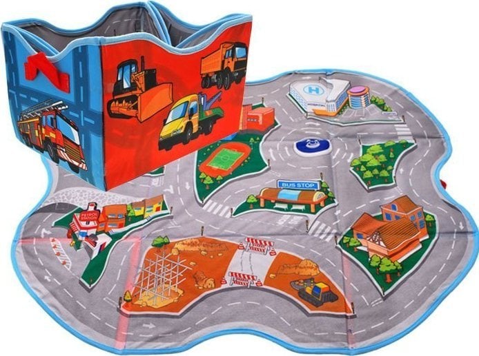 Jokomisiada Pomysłowe PUDEŁKO na zabawki Mata ULICE 2w1 ZA1675