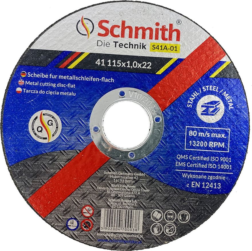 Schmith Tarcza Do Cięcia Metalu 115x1,0