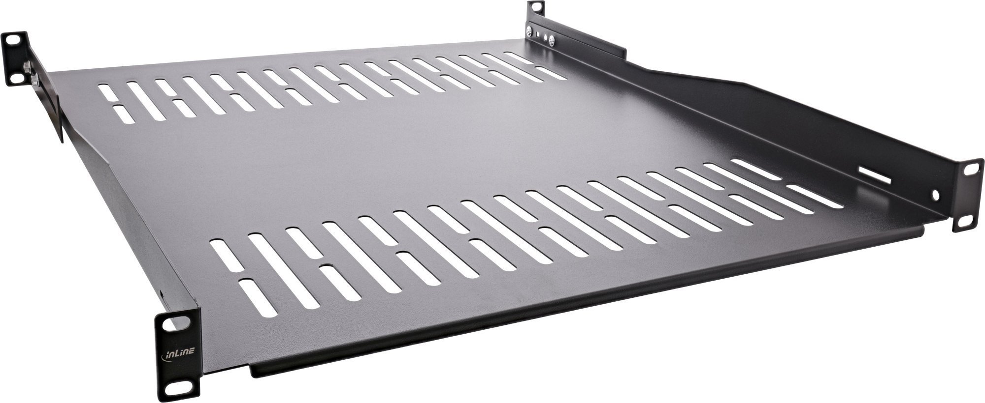InLine InLine® 19" shelf, 550mm, 50kg, 1U, RAL 9005 black