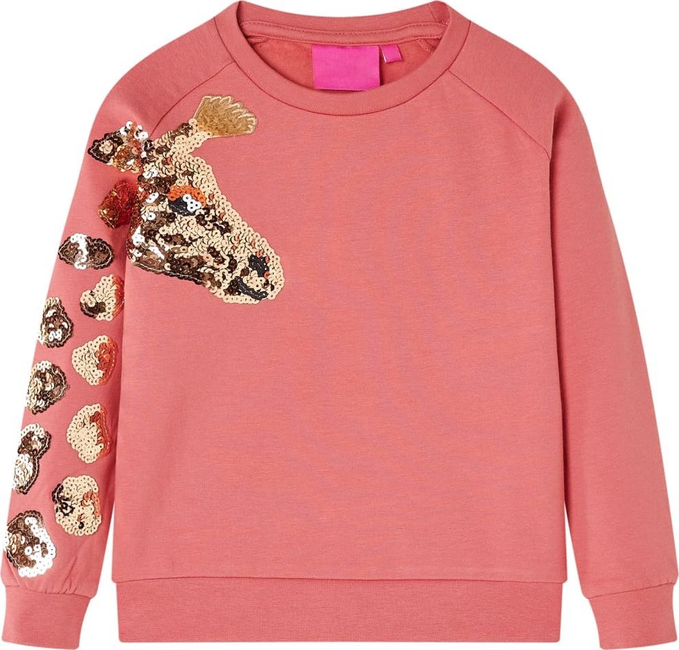 vidaXL Bluza dziecięca, stary róż, 128