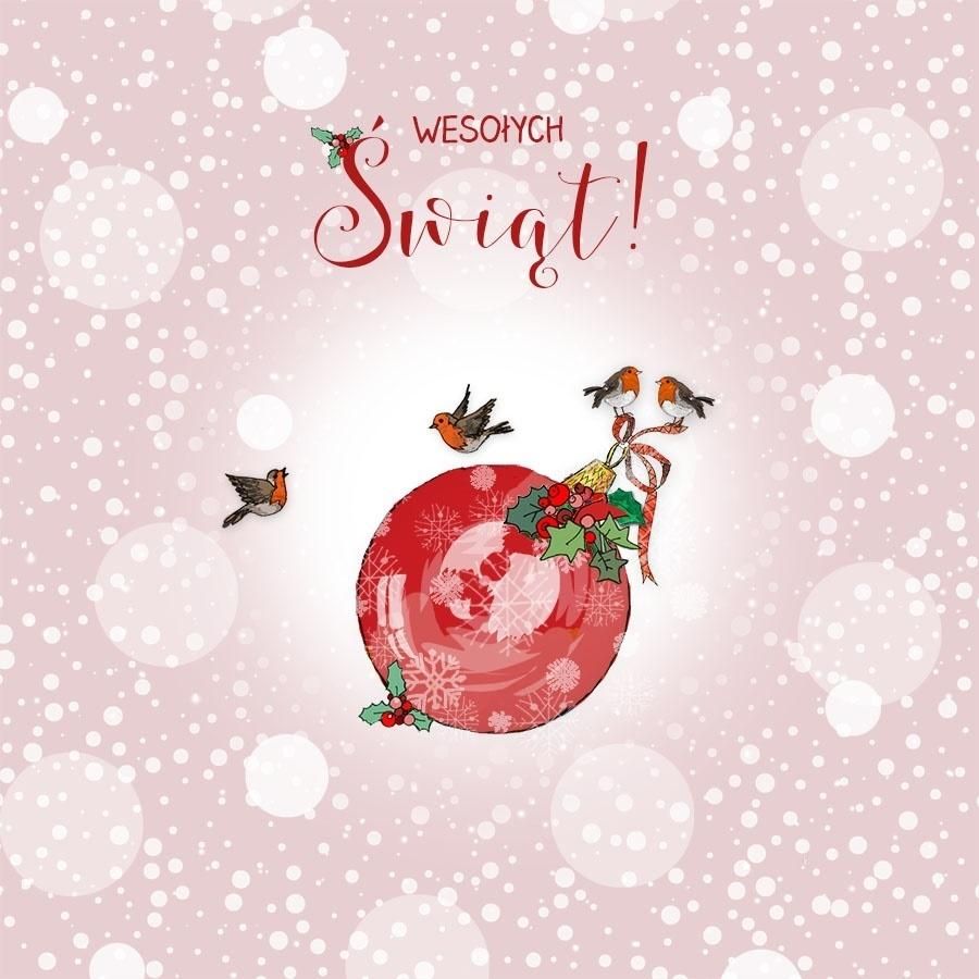 Clear Creation Karnet Swarovski kwadrat CL3501_PO Święta Bombka