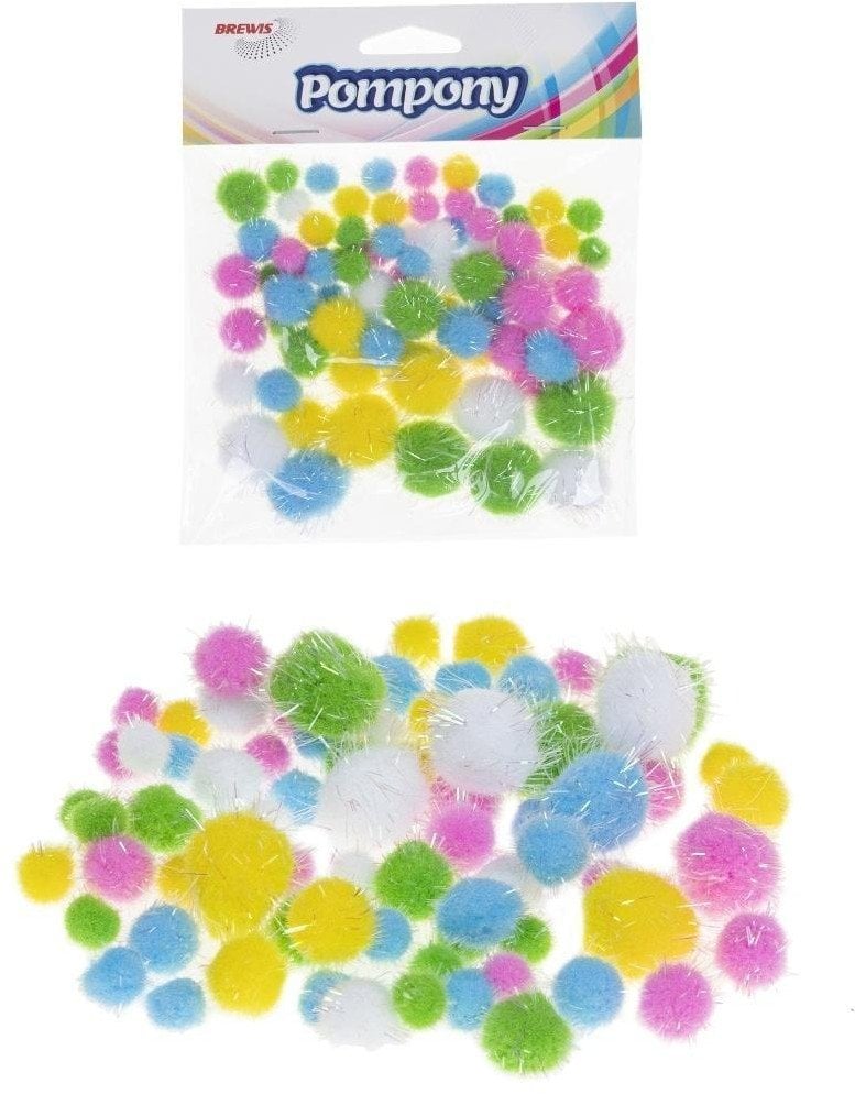 Pompony metaliczne pastelowe