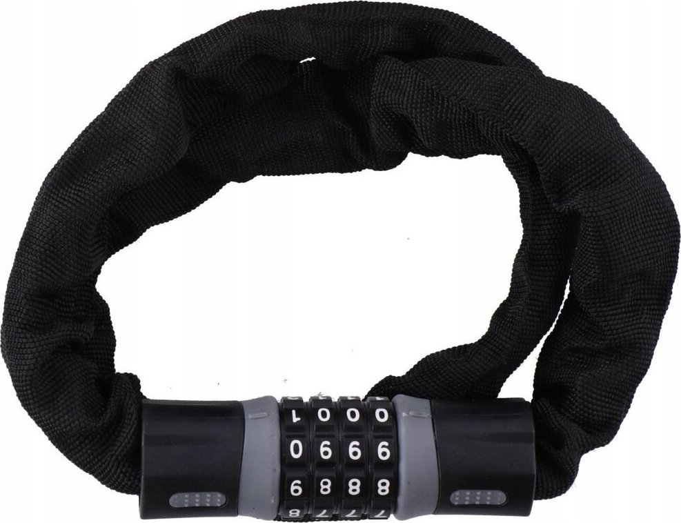 Dunlop Zapięcie rowerowe łańcuch na szyfr dł. 900cm Dunlop - Czarny