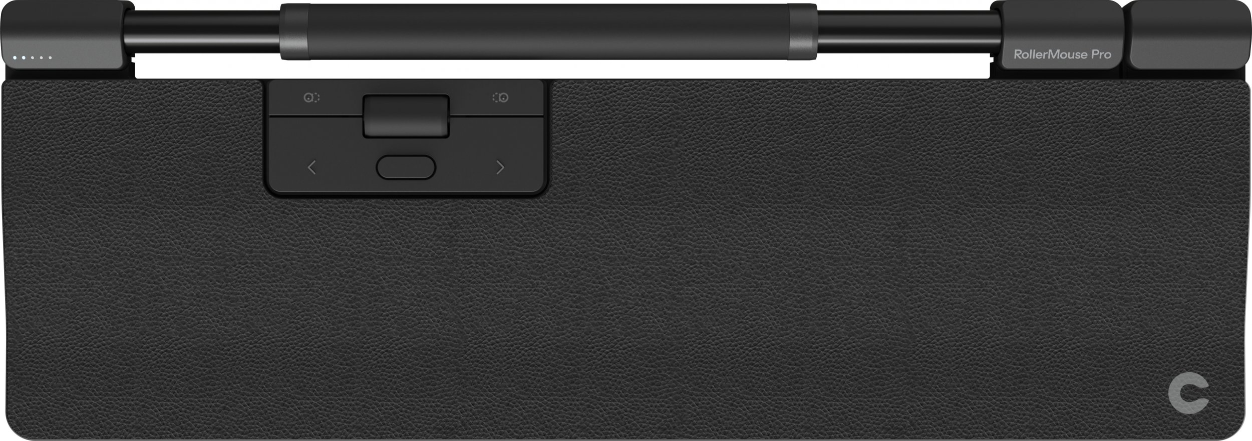 Contour Contour Design RollerMouse Pro, wired with Extended wristrest and vegan leather, Ambidextrous, Rollerbar, USB Type-A, 2800 DPI, Black
