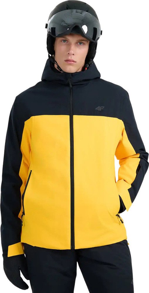 Kurtka narciarska męska 4F M0787 żółto-czarna 4FWAW25TTJAM0787 70S 2XL