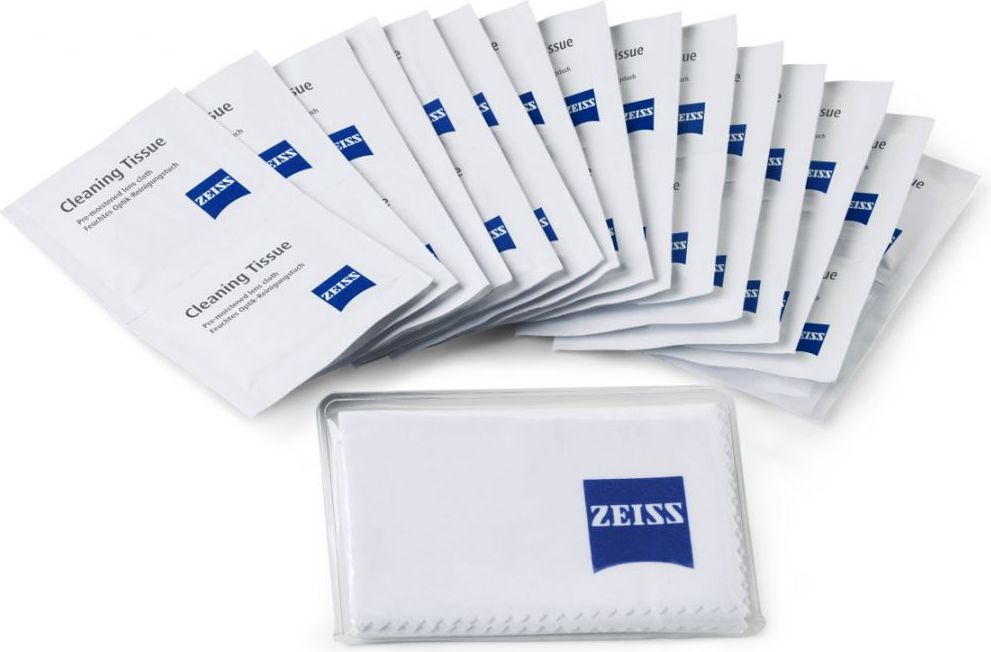 Zeiss 20 chusteczek nawilżanych + ściereczka z mikrofibry 18x18cm (2096-687)