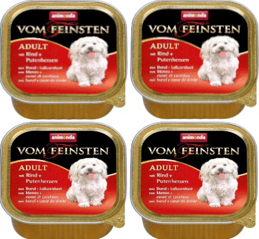 Animonda Dog Vom Feinsten Adult smak: wołowina i serca indyka 22x150g