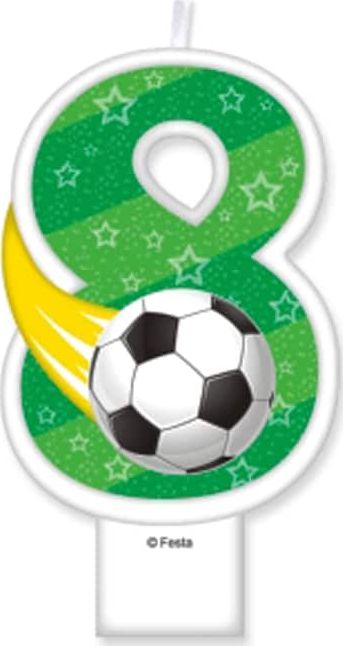 MK Świeczka cyferka Piłka Nożna - 8 - osiem uniwersalny