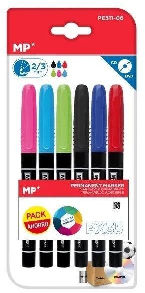 Marker permanentny 2,0/3,0mm 6szt