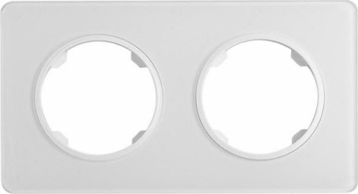 Electromalt ELECTROMALT OVAL RAMKA PODWÓJNA BIAŁA SZKLANA