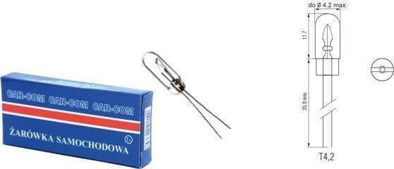 Carcommerce ŻARÓWKA 12V 0.6W WIRE END 40mA