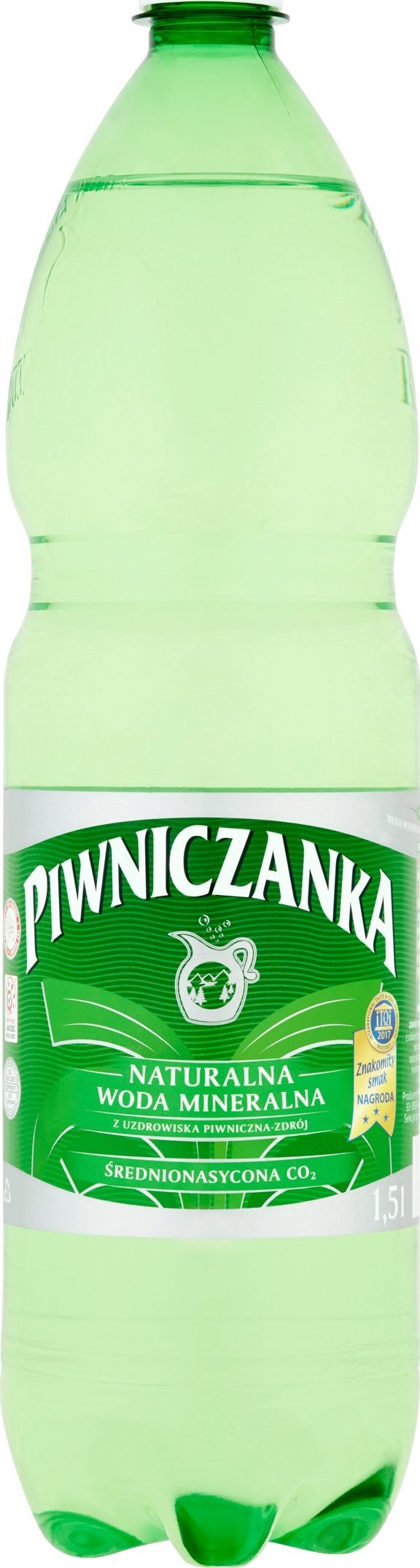 Woda PIWNICZANKA Naturalna woda mineralna średnionasycona CO2 1,5 l
