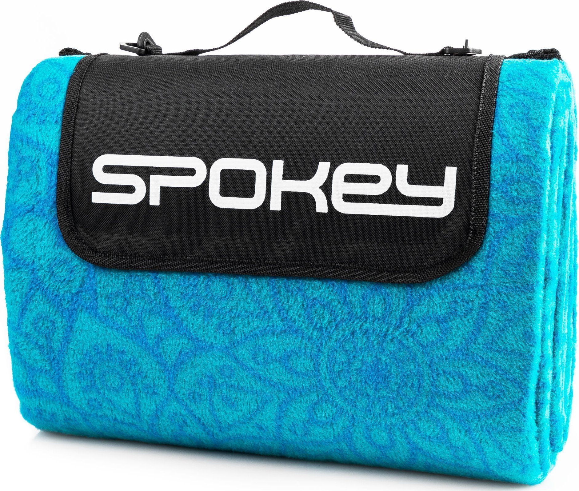 Spokey Koc piknikowy polarowy niebieski 210 x 180 cm PICNIC MANDALA