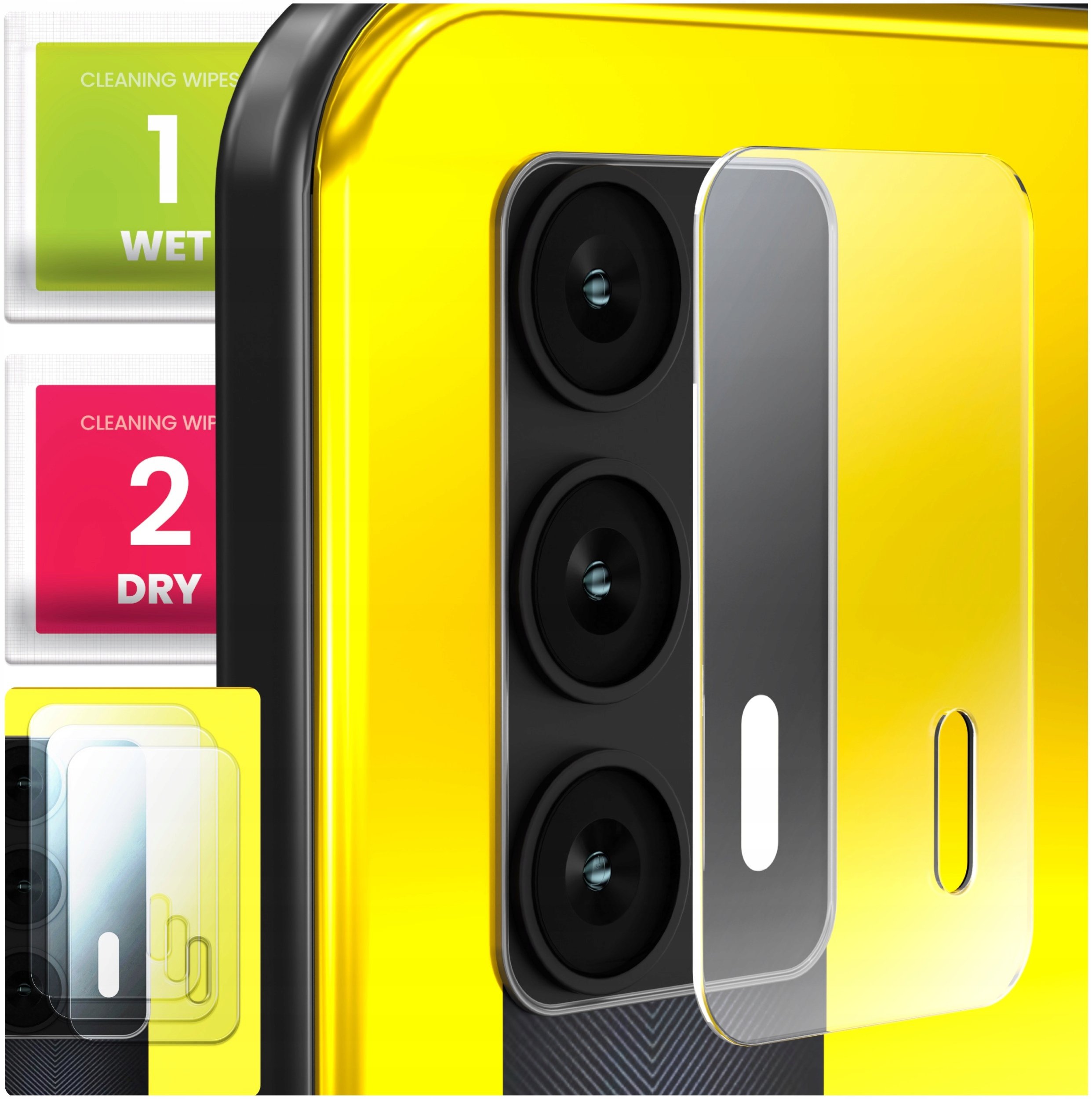 3-PAK Szkło Na Aparat Do Realme GT 5G (Hartowane, Ochronne, Na Obiektyw)