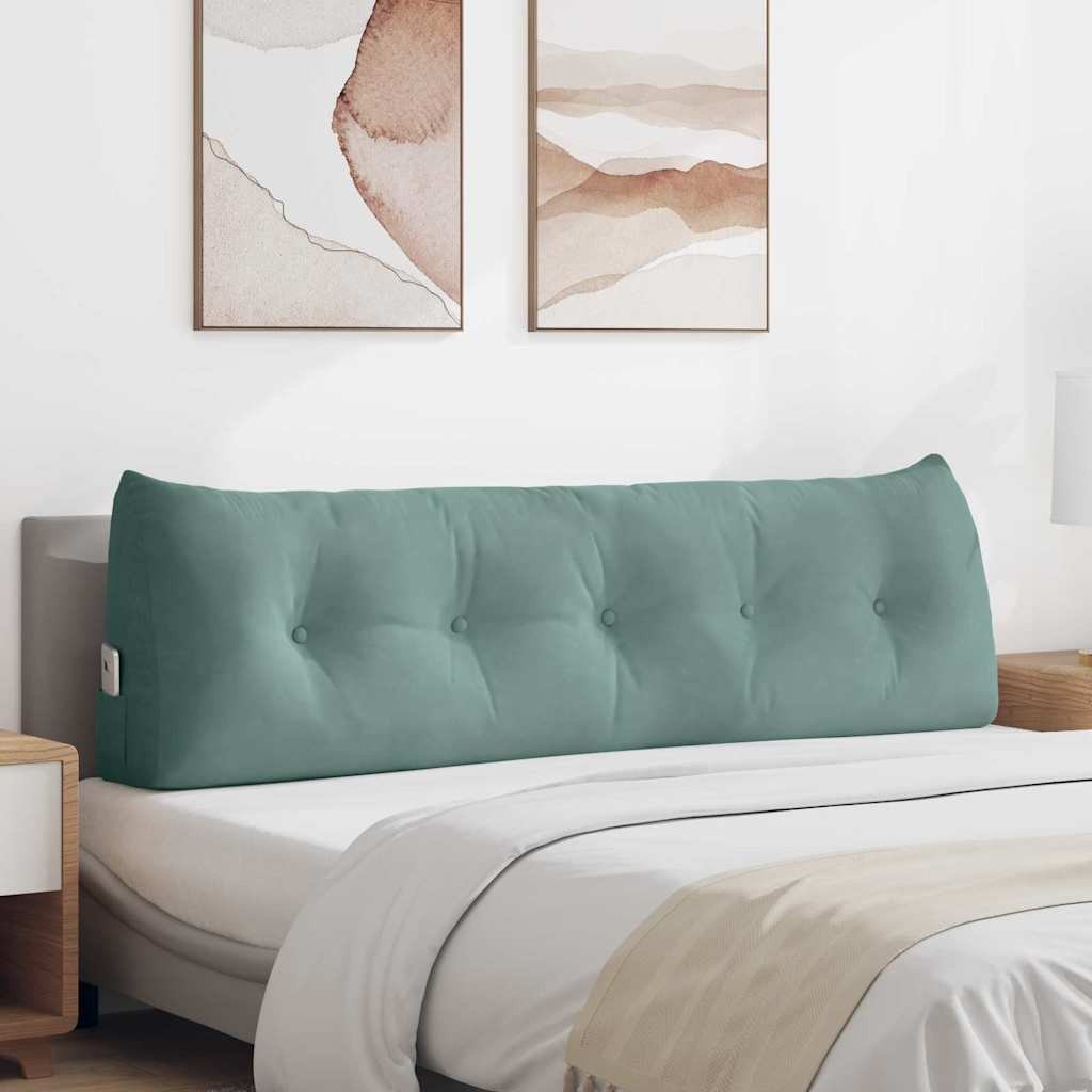 vidaXL Poduszka na plecy Zielony morski 160 x 24 x 50 cm Aksamit