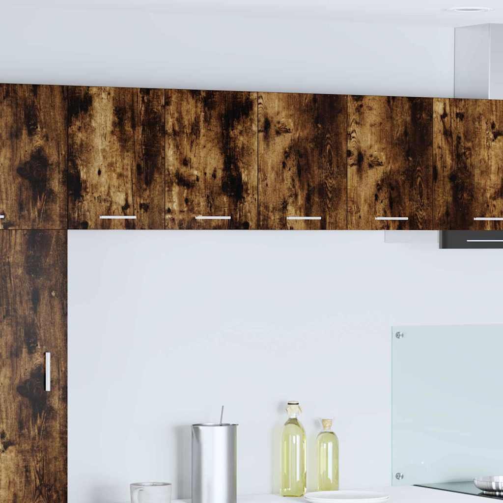 vidaXL Szafka wisząca Riga 2 pcs Wędzony dąb i biały 60 x 31 x 40 cm