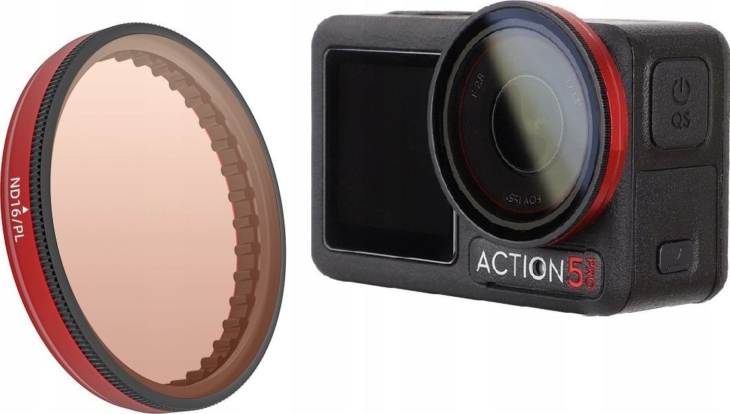 Filtr Hybrydowy 2w1 Polaryzacyjny Pl Nd16 Do Dji Osmo Action 5 Pro / 5pro / 4 / 3 / Fi903-16p