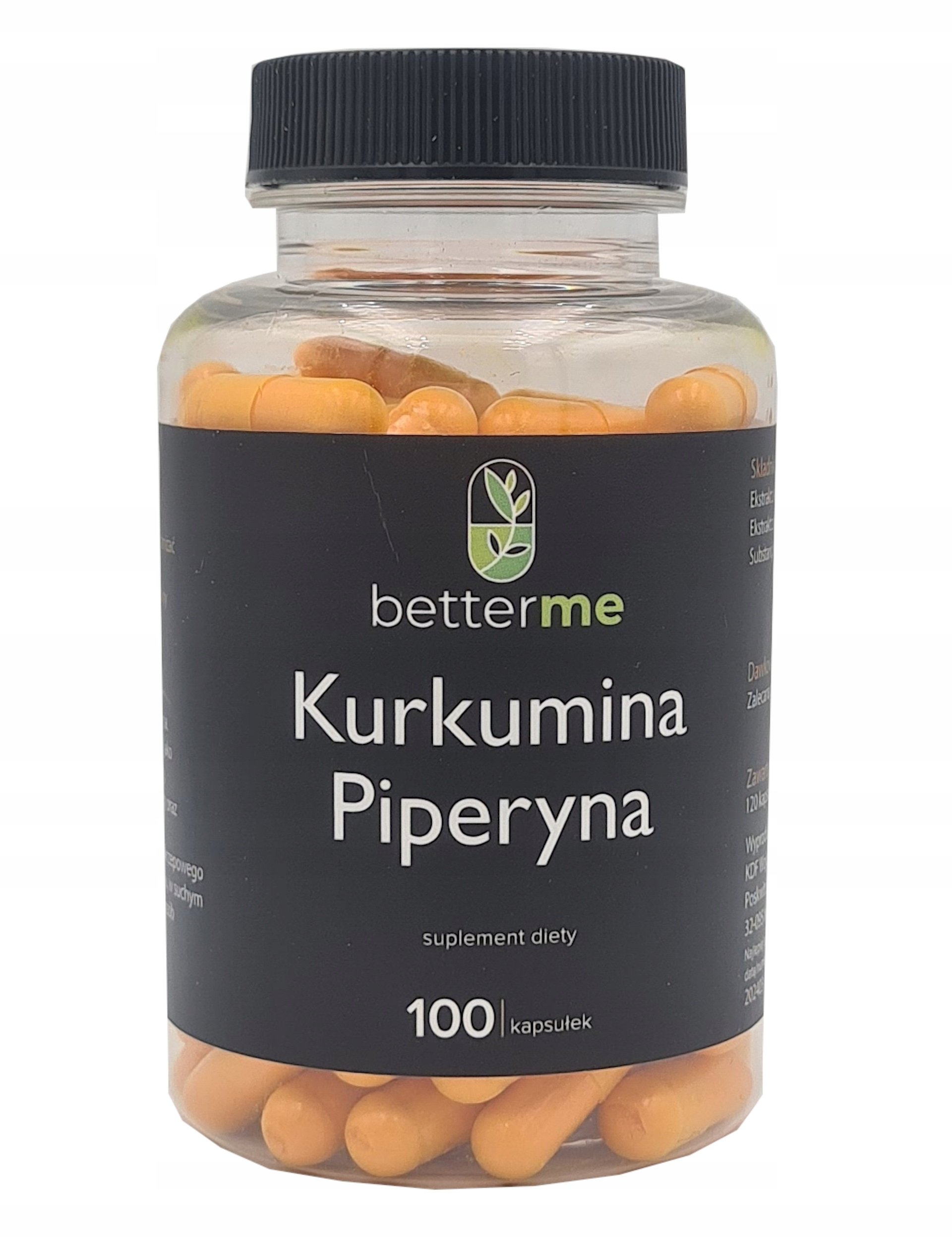 BETTERME_Kurkumina i Piperyna suplement diety 100 kapsułek