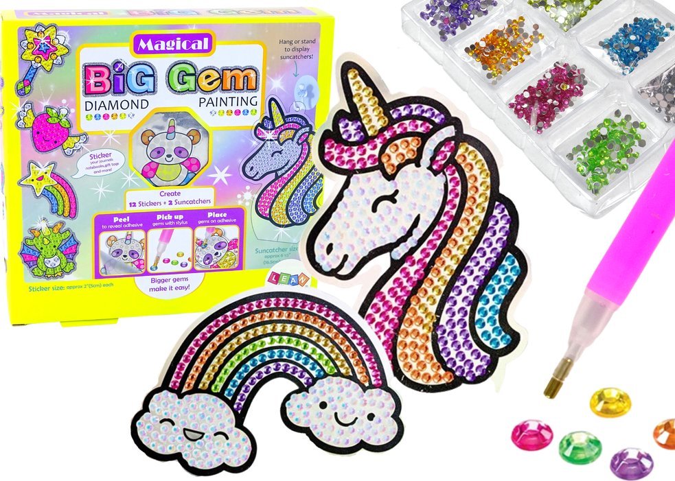 LeanToys Haft Diamentowy Zestaw Kreatywny Naklejki Wyklejanie Diamentów