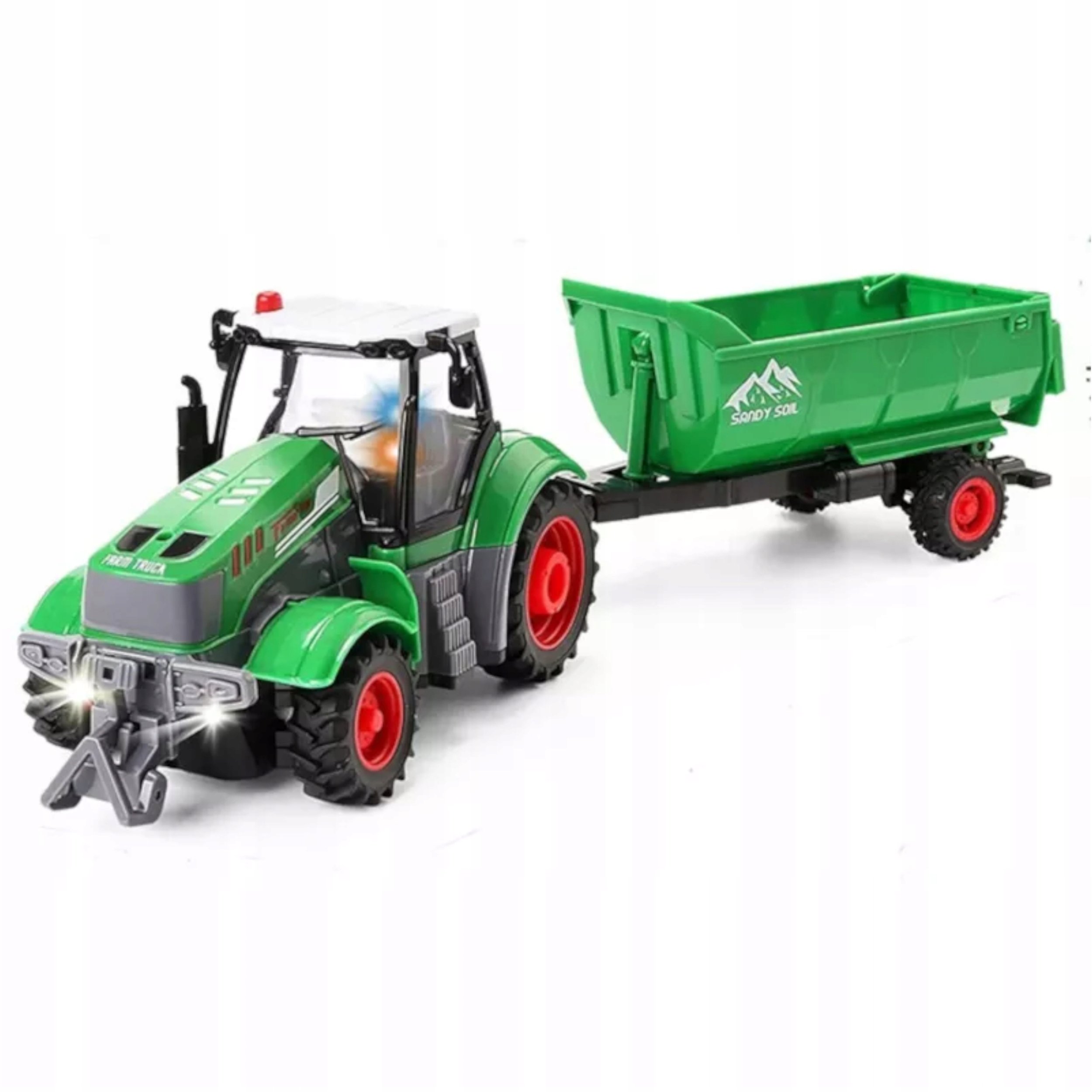 TRAKTOR Z PRZYCZEPĄ ZdalnieSTEROWANY AkumulatorŁADOWARKA zwierzęta QH205-2D