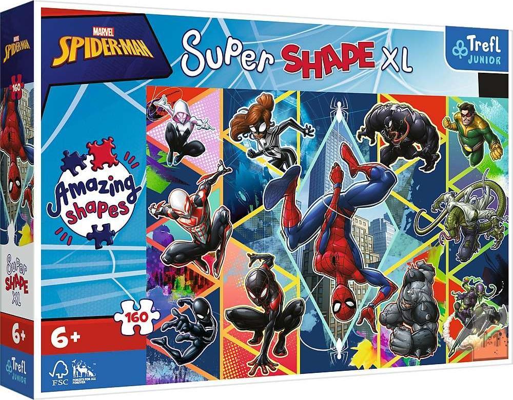 Trefl Puzzle 160 elementów Super Shapes XL Dołącz do Spidermana
