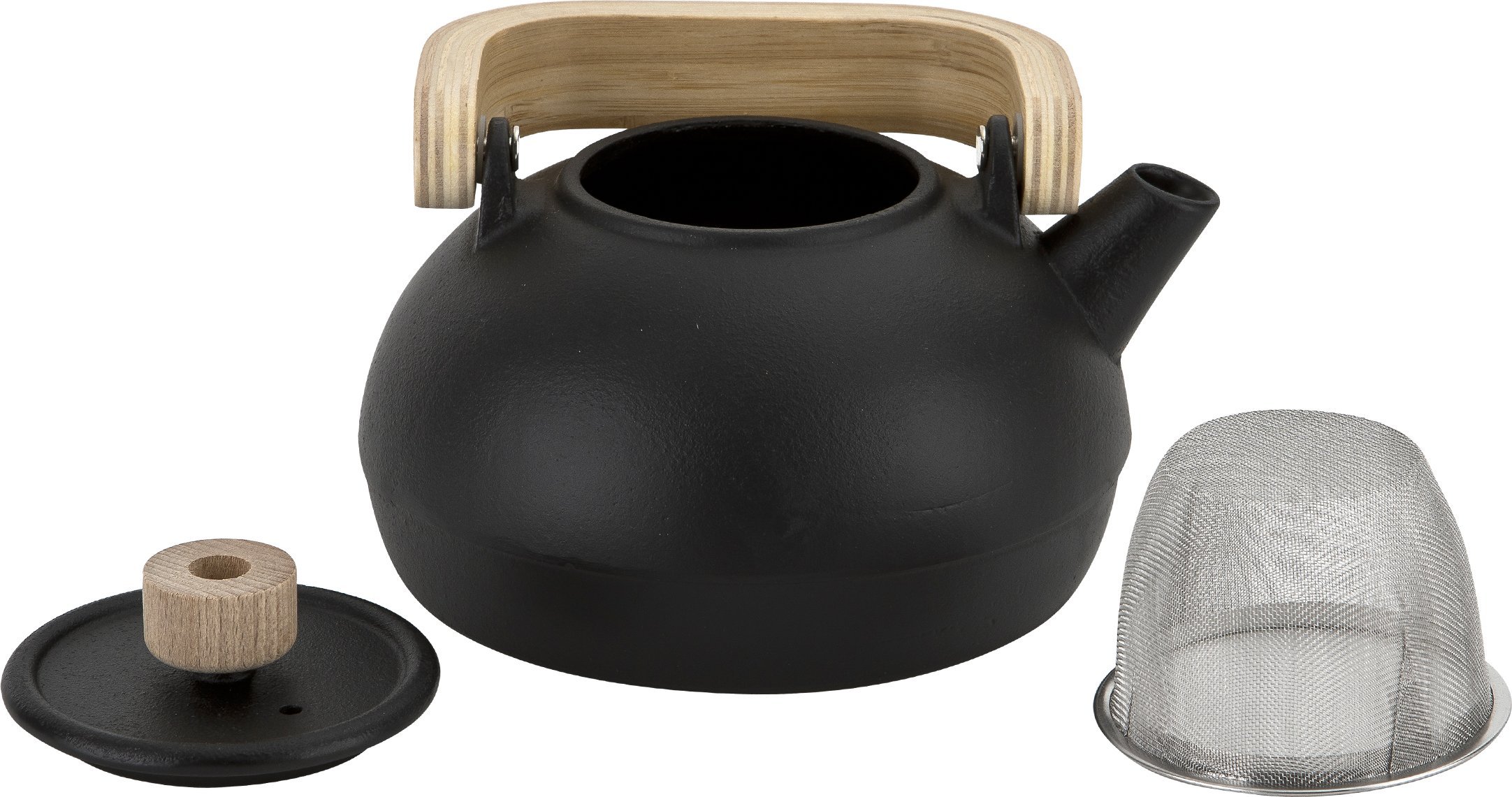 Witek Home Żeliwny czajnik 1,1 L z sitkiem SakuraTea czarny