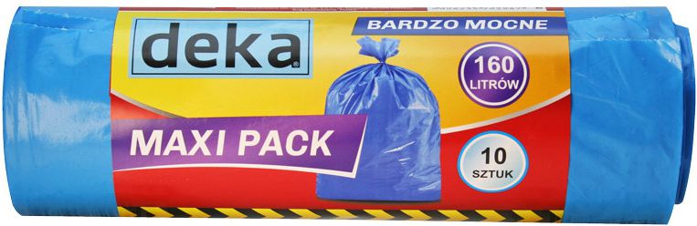 Deka Worki bardzo mocne Maxi Pack 160L niebieskie 10szt. (D-300-0102)