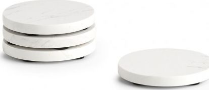 Zeller Zestaw podkładek pod szklanki, 4 sztuki, marmur, 9,5x1 cm