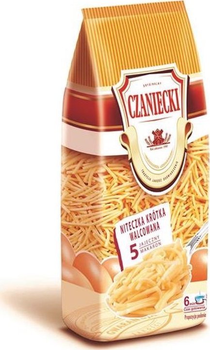 Czaniecki Czaniecki Makaron 5 jajeczny niteczka krótka walcowana 250 g