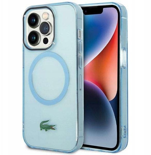 Lacoste LCHMP15LULOLB iPhone 15 Pro 6.1" niebieski/blue hardcase Transparent MagSafe
