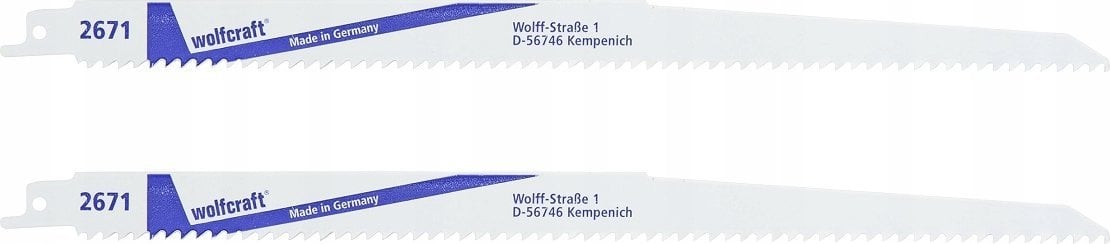 Wolfcraft 2 brzeszczoty szablaste BiM Wolfcraft dł. 280 mm