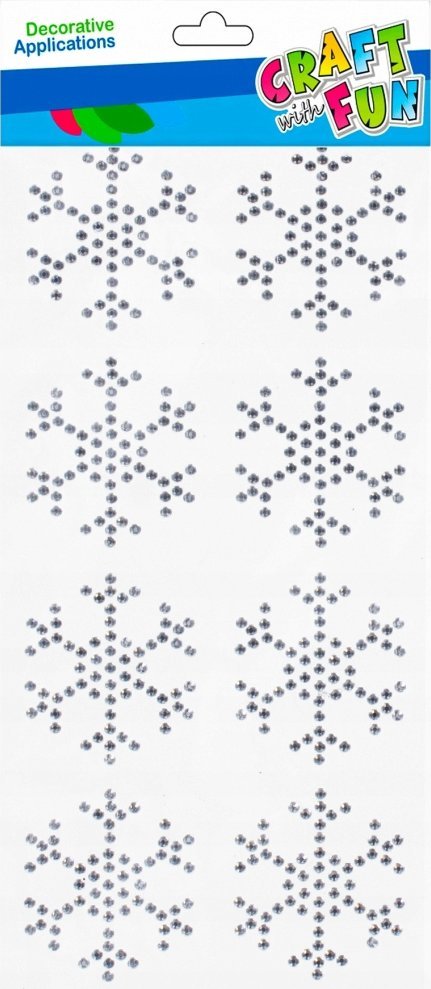 Craft with Fun OZDOBA BN KRYSZTALKI SNIEZKI 8SZT CF SREB 12/336