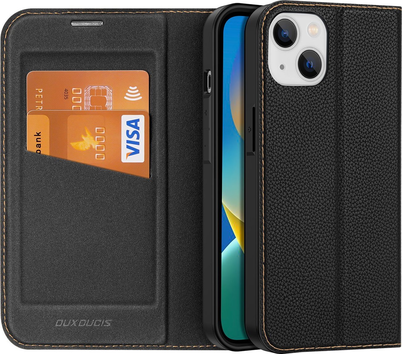 Dux Ducis Skin X2 etui do iPhone 14 Plus pokrowiec z magnetyczną klapką czarny