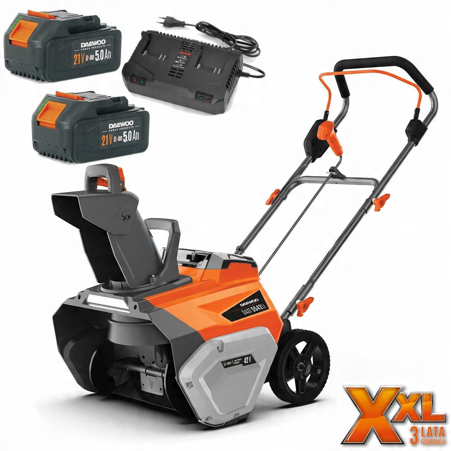 Cordless snow blower Daewoo DAST 5542Li SET