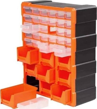 Sila Organizer warsztatowy plastikowy 30 szuflad 9 kuwet 47x38,5 cm