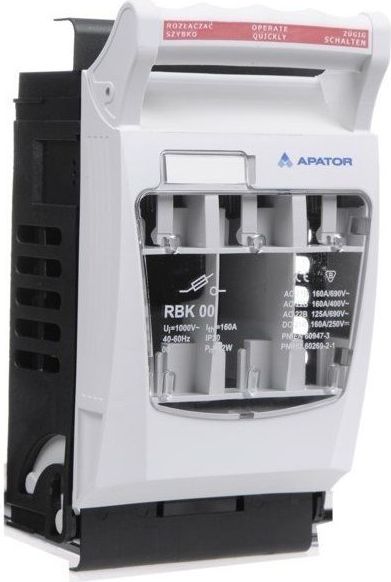 Apator Rozłącznik izolacyjny bezpiecznikowy 160A RBK 00 /zaciski mostkowe 4-50mm2 (63-823333-111)
